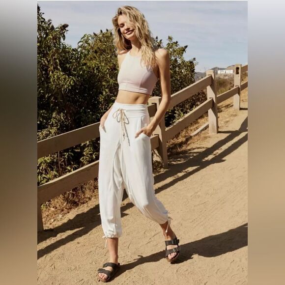 Free People Movement Joggers Ankle Tie, Harlem Drop Crotch Pants Size XS - Picture 9 of 13